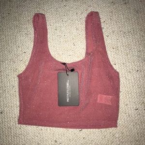 pink glittery crop top!